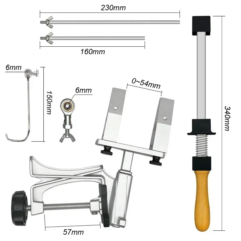 Afilador de cuchillos fijo XK 2025, afilador de piedra para cocina, sistema de molienda en ángulo, piedra de afilar de diamante, carpintería