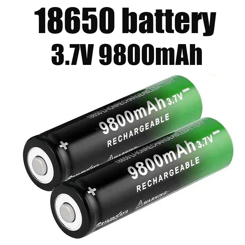 Neuer 18650 Li-Ion-Akku 9800 mAh, wiederaufladbarer 3,7 V-Akku für LED-Taschenlampen oder Akkus für elektronische Geräte