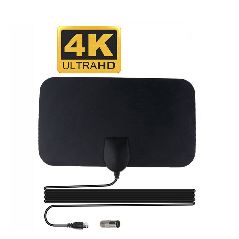 JTKE-antena de TV Digital, dispositivo de alta ganancia, 4K, 25DB, con enchufe europeo, potenciador de 50 millas, plano HD aéreo para interior: Antenna