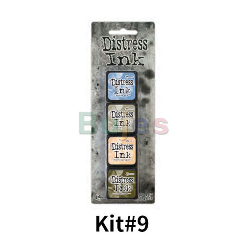 Ranger Tim Holtz Distress Ink Pad Kits, Mini Old Color Retro Stamp Pad Ink Pad 64 Colors School Office Supplies: KIT 9