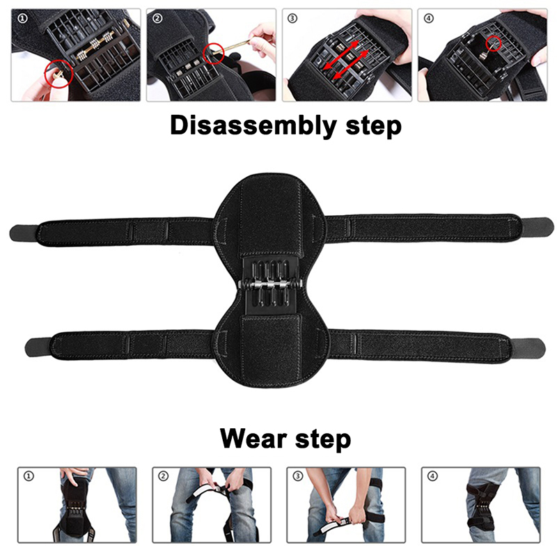 Stabilisateur genou Booster Joint soutien genouillères respirant escalade Pad soutien genouillères puissant rebond extérieur jambe protecteur