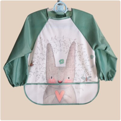 bébé enfants enfant en bas âge à manches longues étanche Art Smock alimentation bavoir tablier poche: Default Title