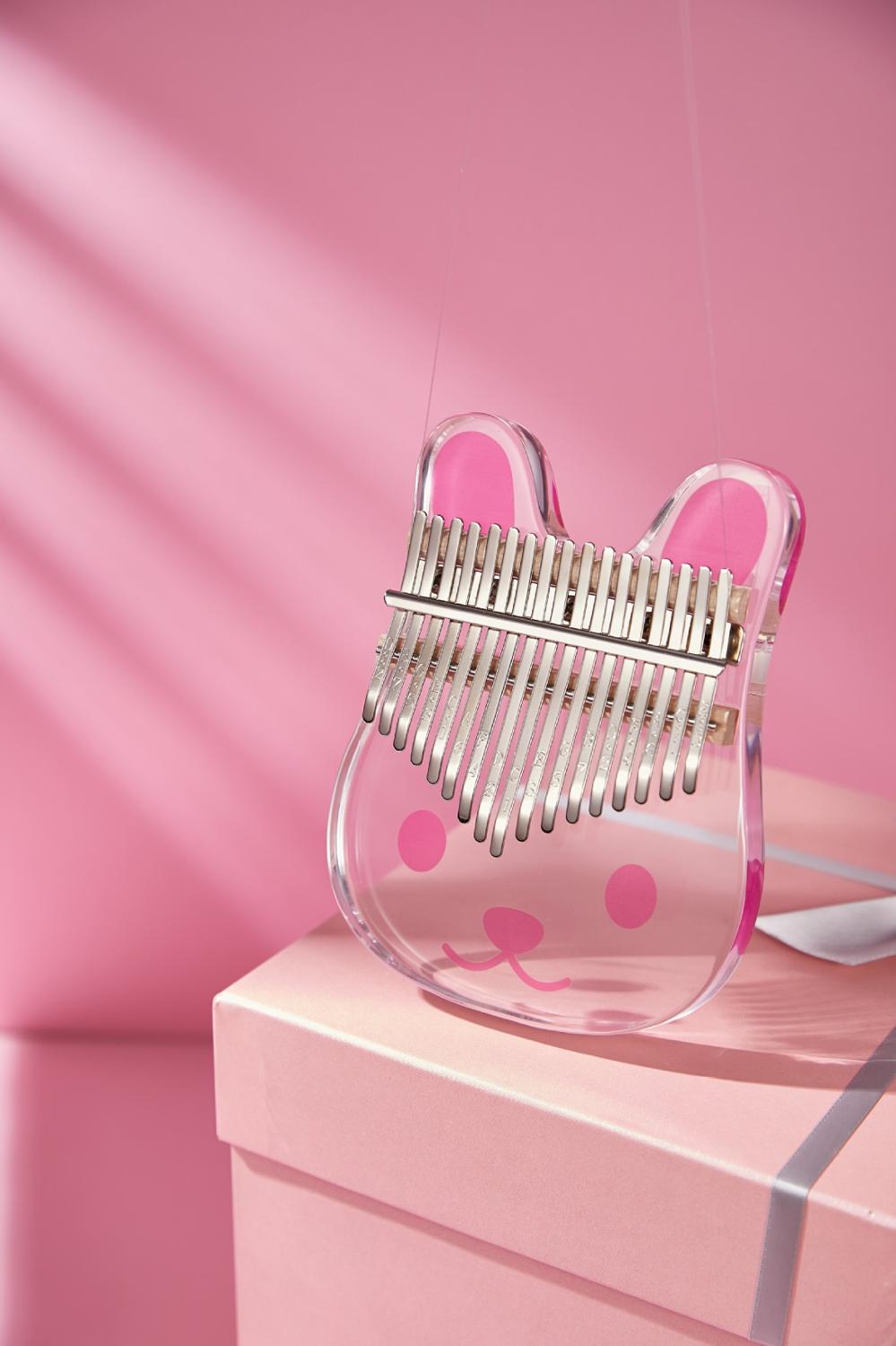 Piano de pulgar Kalimba de 17 teclas, Piano de dedo de madera acrílico transparente portátil, instrumento Musical para niños adultos principiantes