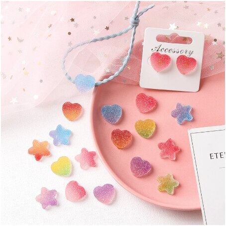 Pâte magnétique en résine pour réfrigérateur, 6 pièces, pour fruits, bonbons, accessoires créatifs pour la maison, Simulation, pâte magnétique pour aliments: 6pcs mix