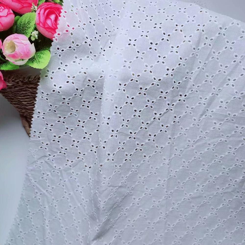 Cotton Lace Fabric Mesh African Lace Fabric Embroidery Nigeria Fabric For Women Wedding DF09