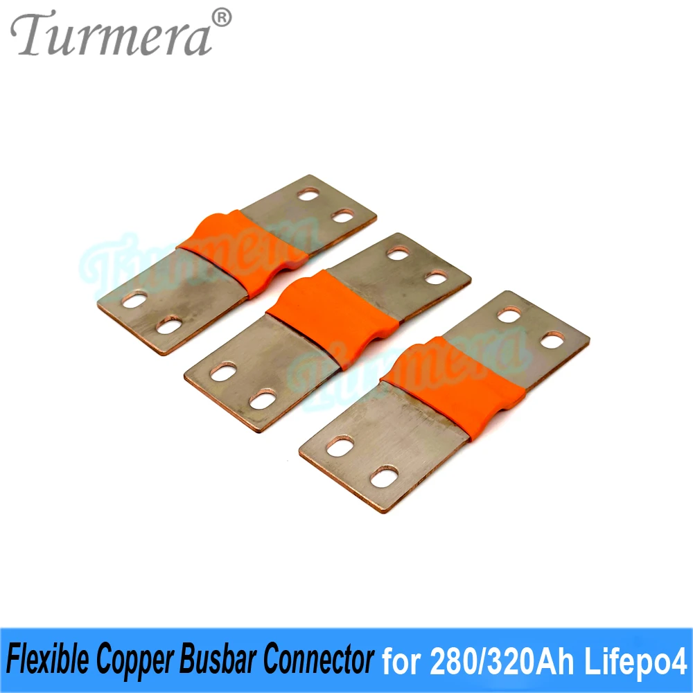 Turmera 12V 24V 48V Lifepo4 Batterie flexibel Sammelschiene Kupfer Verbindungsloch zu See 80mm 2mm 400A Pro 280Ah 320Ah Lifepo4: Blau
