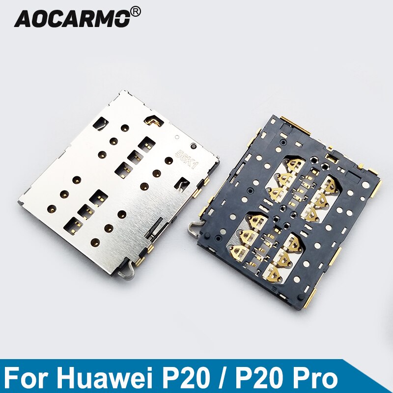 Aocarmo Für Huawei P20 / P20 Pro Sim Karte Tray Sockel Reader Halter Slot Reparatur Teile