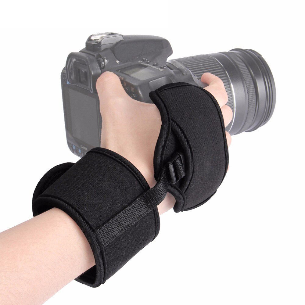 Mykt neopren håndleddsstropp kamera dslr kameraer håndleddsstropp dslr håndbelte hurtigutløsende 1/4 '' skrue