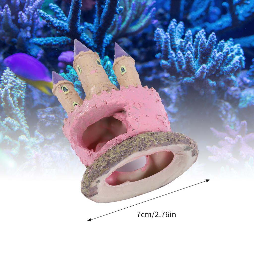 Castillo de princesa rosa, cueva de peces, adorno de Acuario, decoración de pecera, novedad