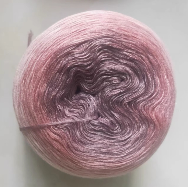 300g Rainbow Gradient Color Cake Yarn Organic Cotton Blend Yarn Segmented splicing line DIY Scarf Shawl Skirt Wool Yarn Crochet: army green