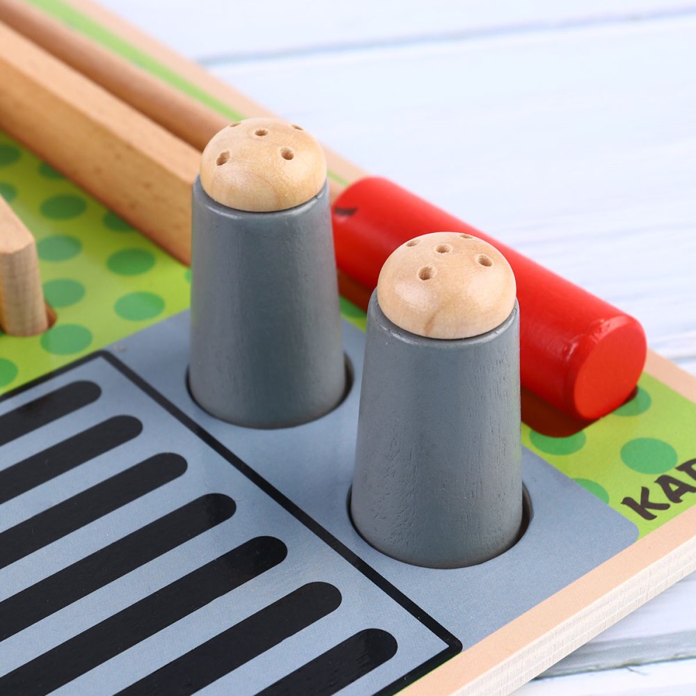 1 set houten kleurrijke imitatie-grappige grappige speeltjes voor meisjes en jongens