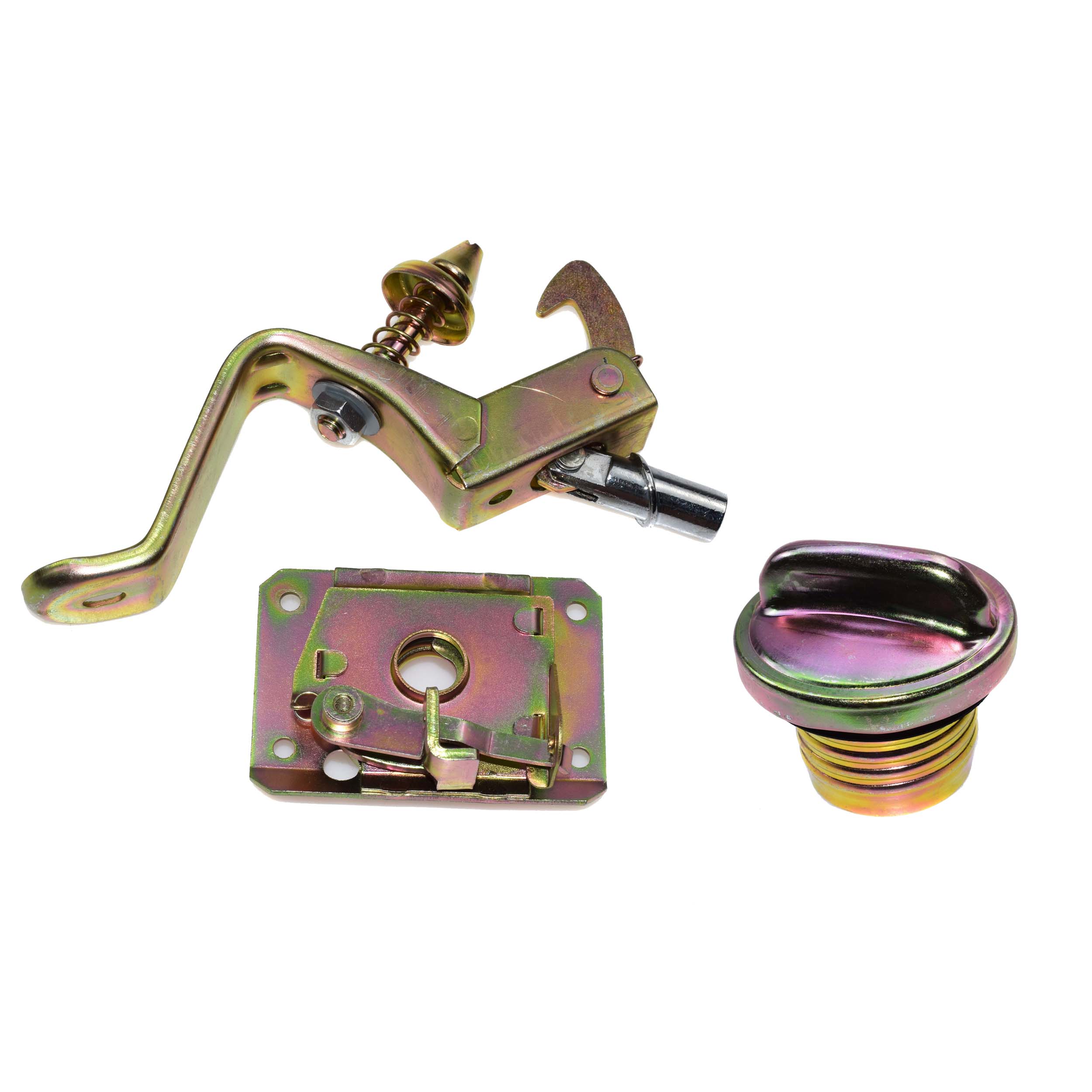 Upper & Lower Hood Lock Latch Carrier & Fuel Gas Cap For VW Super Beetle & Beetle 1971 1972 1973 1974 1975 1976 1977 1978 1979: No-locking Kit