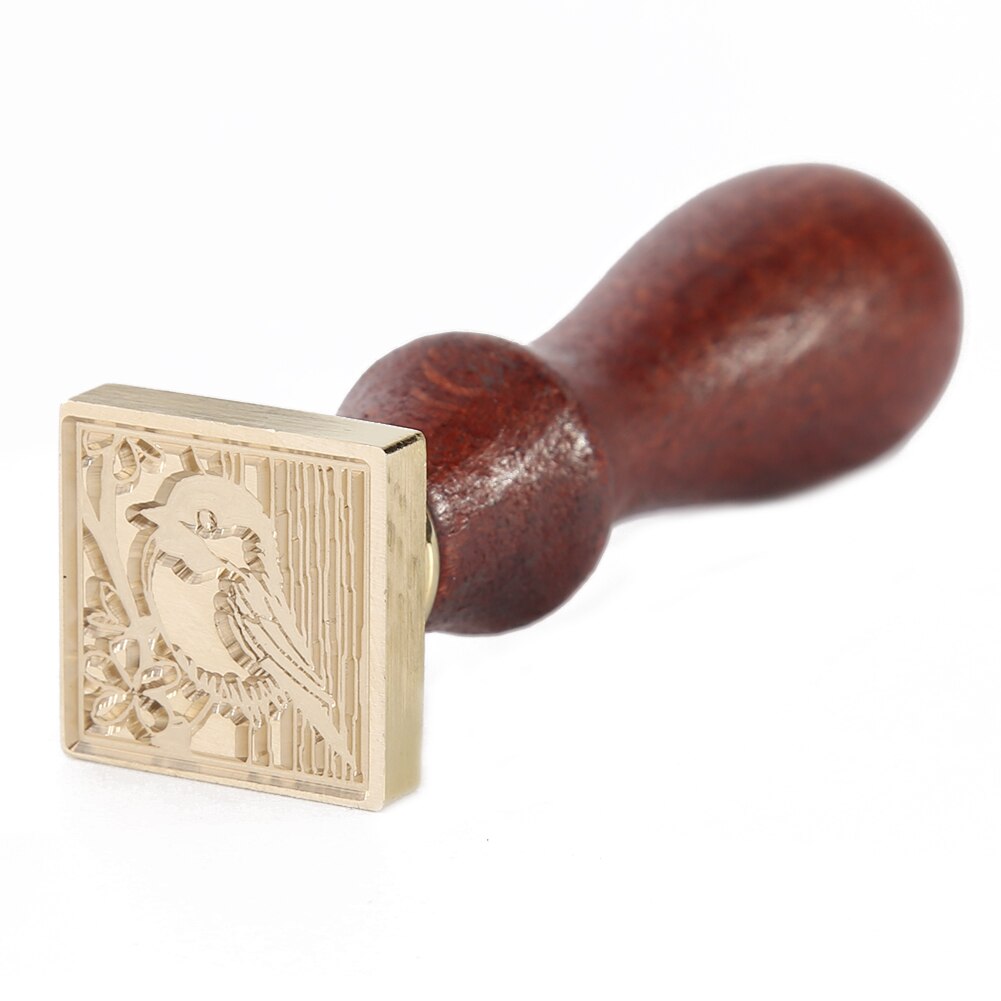 Firkantet vintage gør-det-selv segl stempel håndværk indretning svejsning voks stempel til dagbog fotoalbum konvolut bryllup invitation indretning: Tætningsvoks -zf16