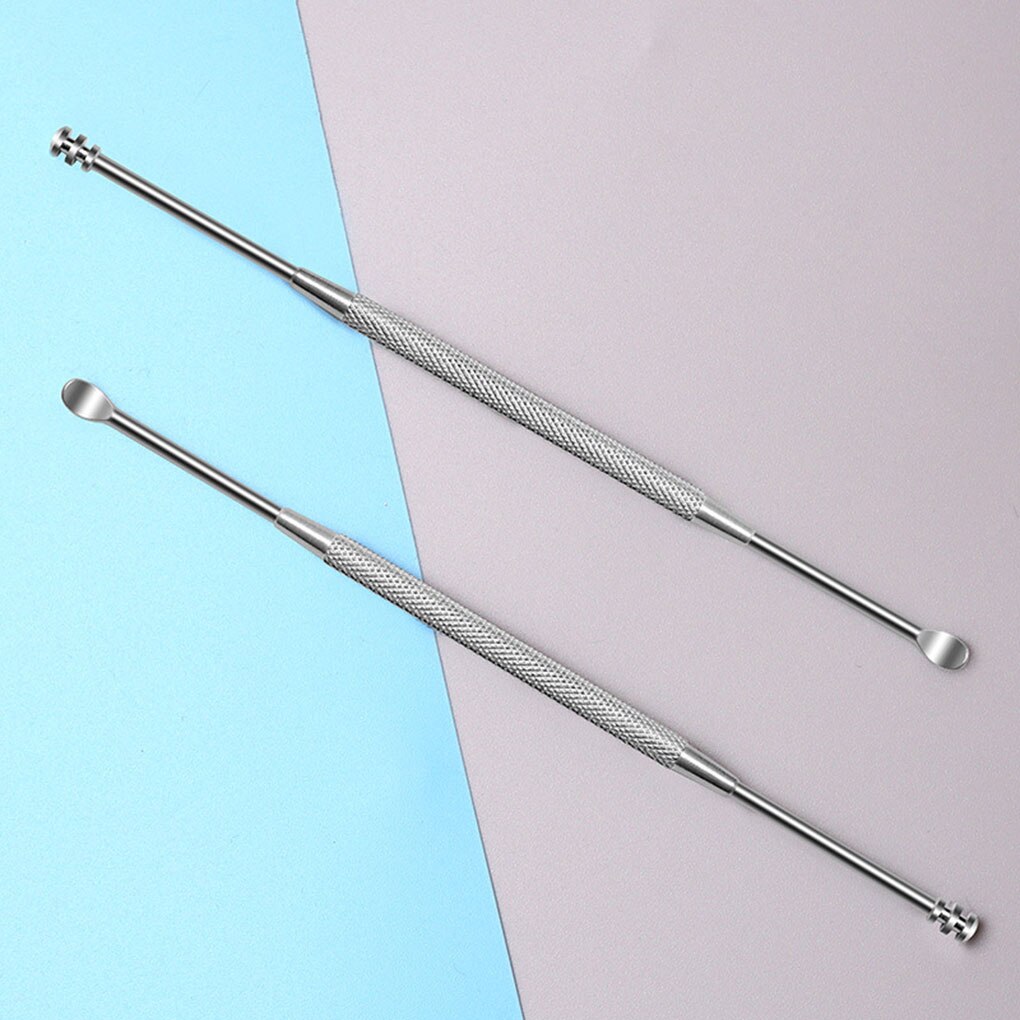 1Pc Double-Ended Rvs Spiraal Oor Pick Lepel Oor Wax Verwijderen Cleaner Oor Tool Multi-Functie draagbare