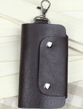 Big ! Pu Leather Brand Style Solid Key Wallets Bag Car Housekeeper Holders: coffee