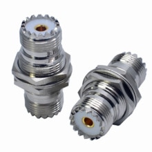 1PC UHF Female SO-239 to UHF Female SO239 Jack Nut Bulkhead RF Mount Adapter Connector FOR PL-259 Adaptor