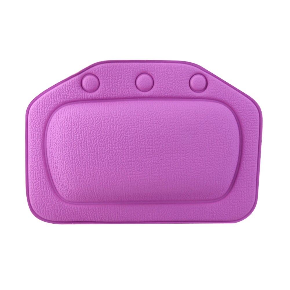 Cojín suave de PVC antideslizante para bañera, almohada acolchada para Spa, reposacabezas, cuello Res, bañera de baño, Spa: Púrpura