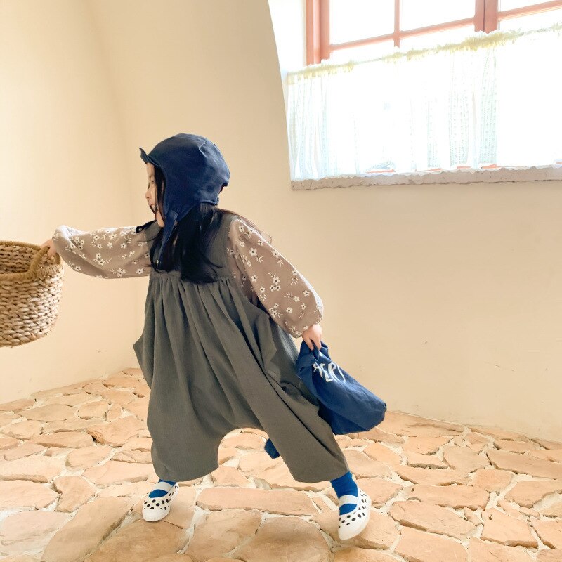 Tute E Salopette Delle Ragazze di Autunno e Inverno Nuovo Allentato Pantaloni dei bambini Del Bambino di Modo Casual Pantaloni Del Bambino Tute E Salopette Ragazzi