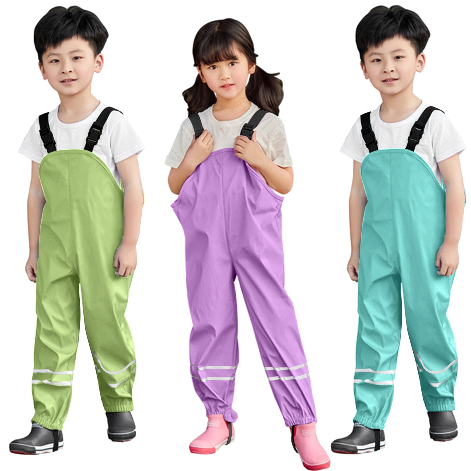 Mono de lluvia para niños Y niñas de 1 a 8 años, mono impermeable a prueba de viento, ropa de barro, pantalones, conjuntos