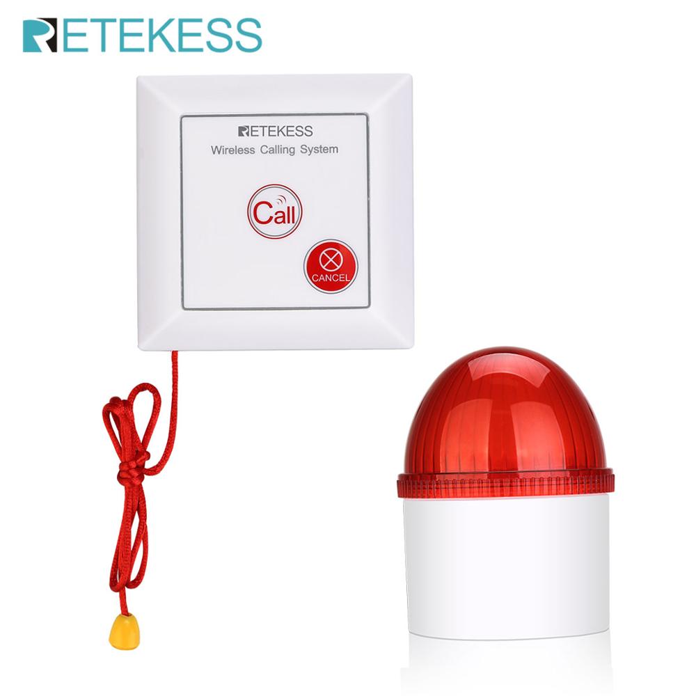 Retekess TH103 Security Alarm Motion Sensor Met Licht Akoestisch-optische Voor Ziekenhuis Magazijn Supermarkt