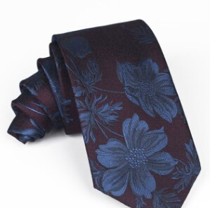 Cravate en Polyester pour hommes, belle cravate Jacquard fleur flèche coratas Para Hombre loisirs d'affaires de ,: 01
