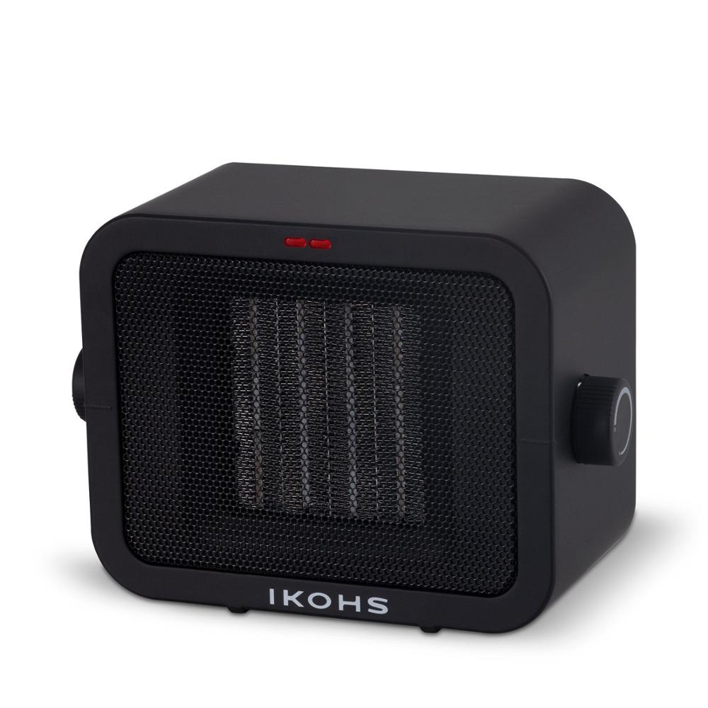 Calefactor eléctrico WARMIC NEGRO IKOHS calentadores eléctricos ventilador encimera Mini hogar portátil rápido ahorro de energía calentador para invierno de cerámica