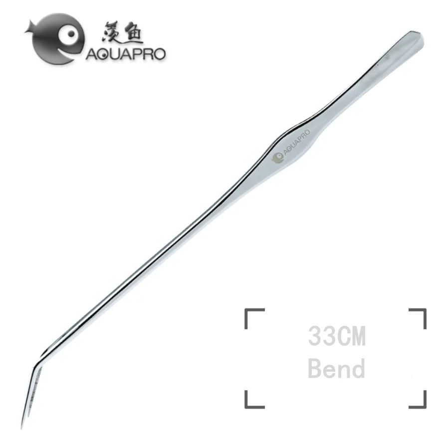 Aquarium Pflanzen pinzette biegen aquatische Aquapro 25cm 33cm Klasse 1 Spiegel oberfläche Edelstahl nie Rost Aquarium Werkzeuge: Grau