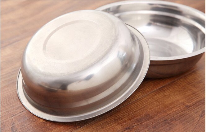 4pcs/set Stainless Steel Tray Dish Salad Hotel Tableware Fish Plate Barbecue Plate Kitchen Cooking Tool Bowl Soup Plate Canteen
