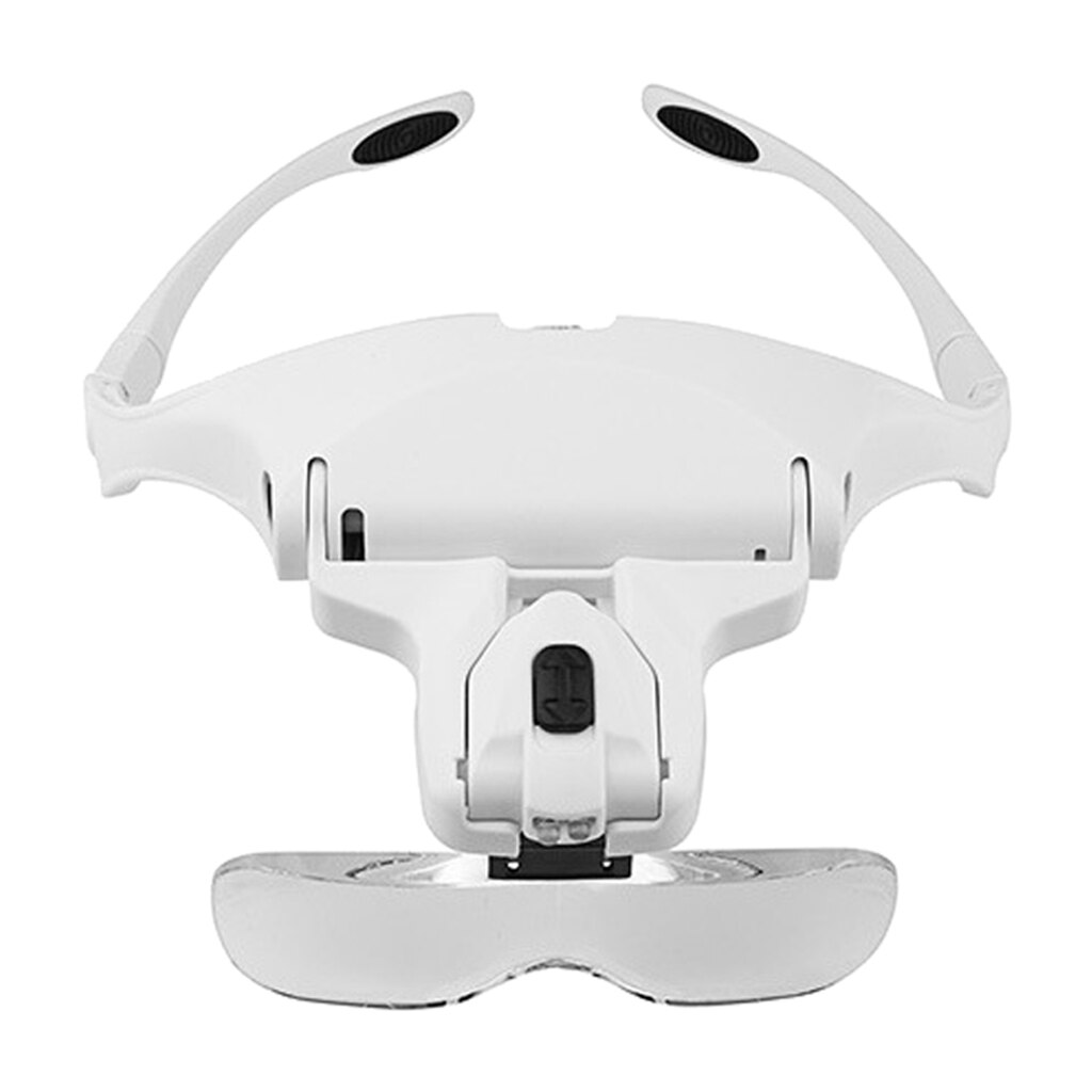 Hoofd Glas Led Lamp Hoofd Loupe Horloge Verlicht Vergrootglas Met 5 Lens