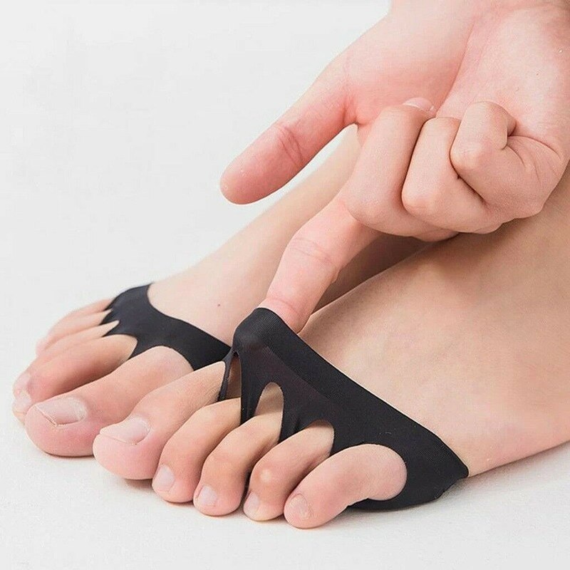 2 Stuks Vijf Tenen Voorvoet Pads Voor Vrouwen Hoge Hakken Half Inlegzolen Eelt Likdoorns Voet Pijn Zorg Absorbeert Schokken Sokken teen Pad Inserts