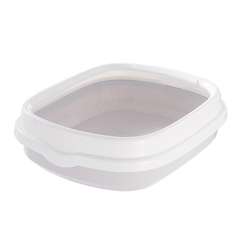 Cat Litter Box Super Large Semi-Enclosed Cat Toilet Detachable Anti-Splashing sand basin home pet toilet with spoon plastic pet: A / S