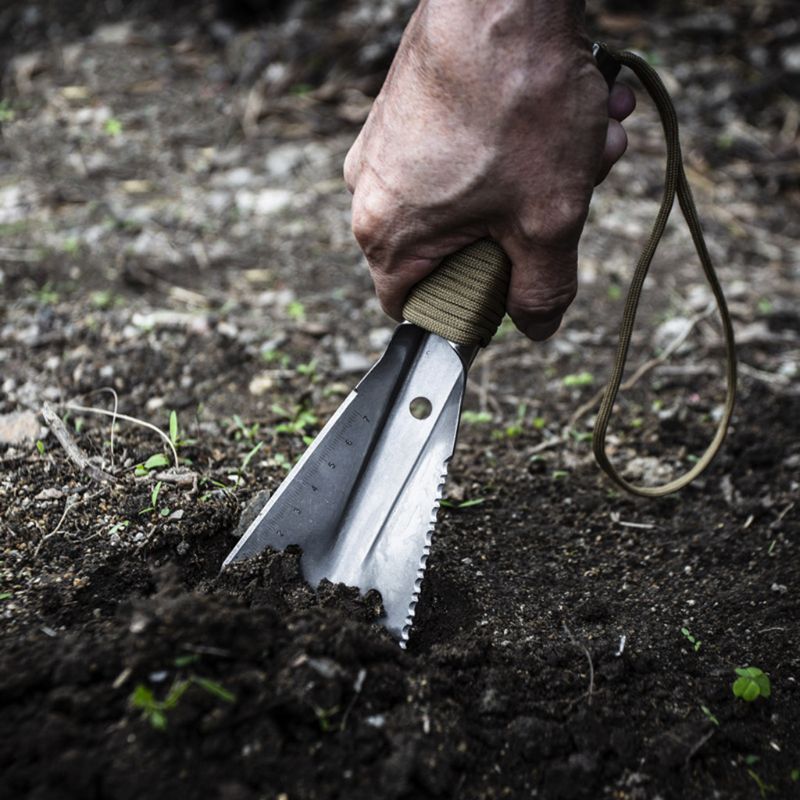 Détecteur de jardin de détection de métal de pelle de bord dentelé avec l'acier inoxydable de gaine