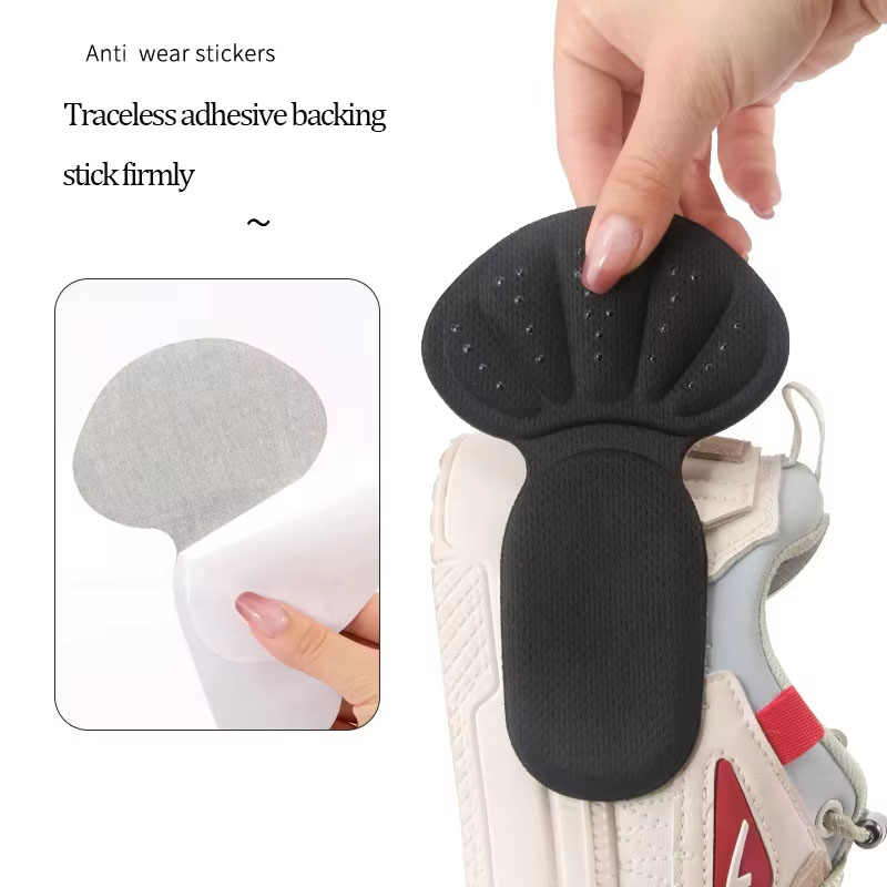 Hielstickers Sneakers Hielbeschermingspads Pijnverlichting Schoenmaatverkleiner Half kussen Hielinzetstukken T-vormige schoen Voetverzorgingspad
