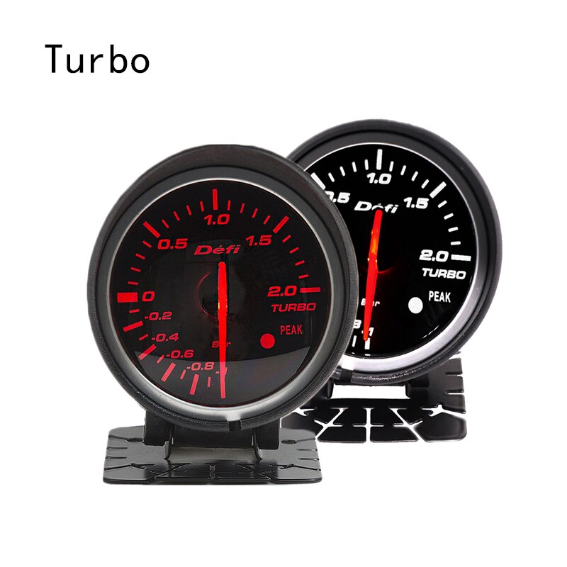 Universal df bf auto gauge varvräknare mätare med rött vitt ljus volt vatten temp oljepress vakuumförstärkning ext temp a/f ratio mätare: Turbo