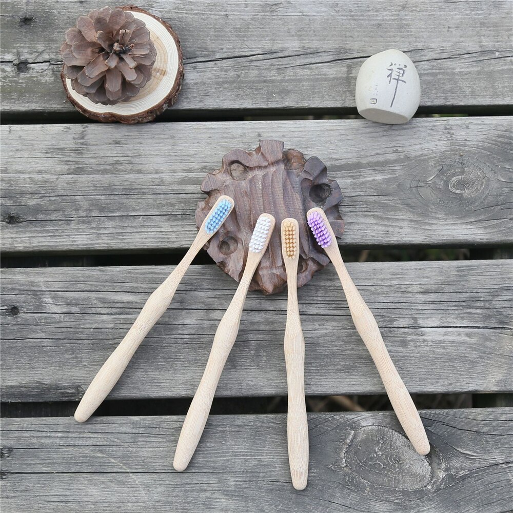 Natural Bamboo Toothbrush Soft Bristle Eco Friendly Travel Gourd Shape Tooth Brush Oral Care Wood Handle cepillo de diente