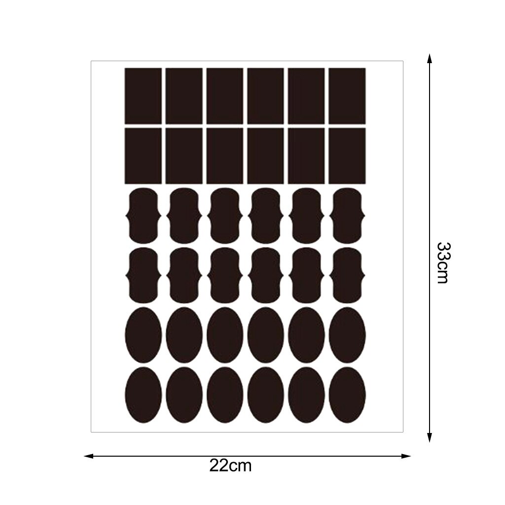 36pcs Multi Purpose Waterproof Chalkboard Labels For Regular Wide Mouth Jar Kitchen Jars Organizer Labels Blackboard Sticker