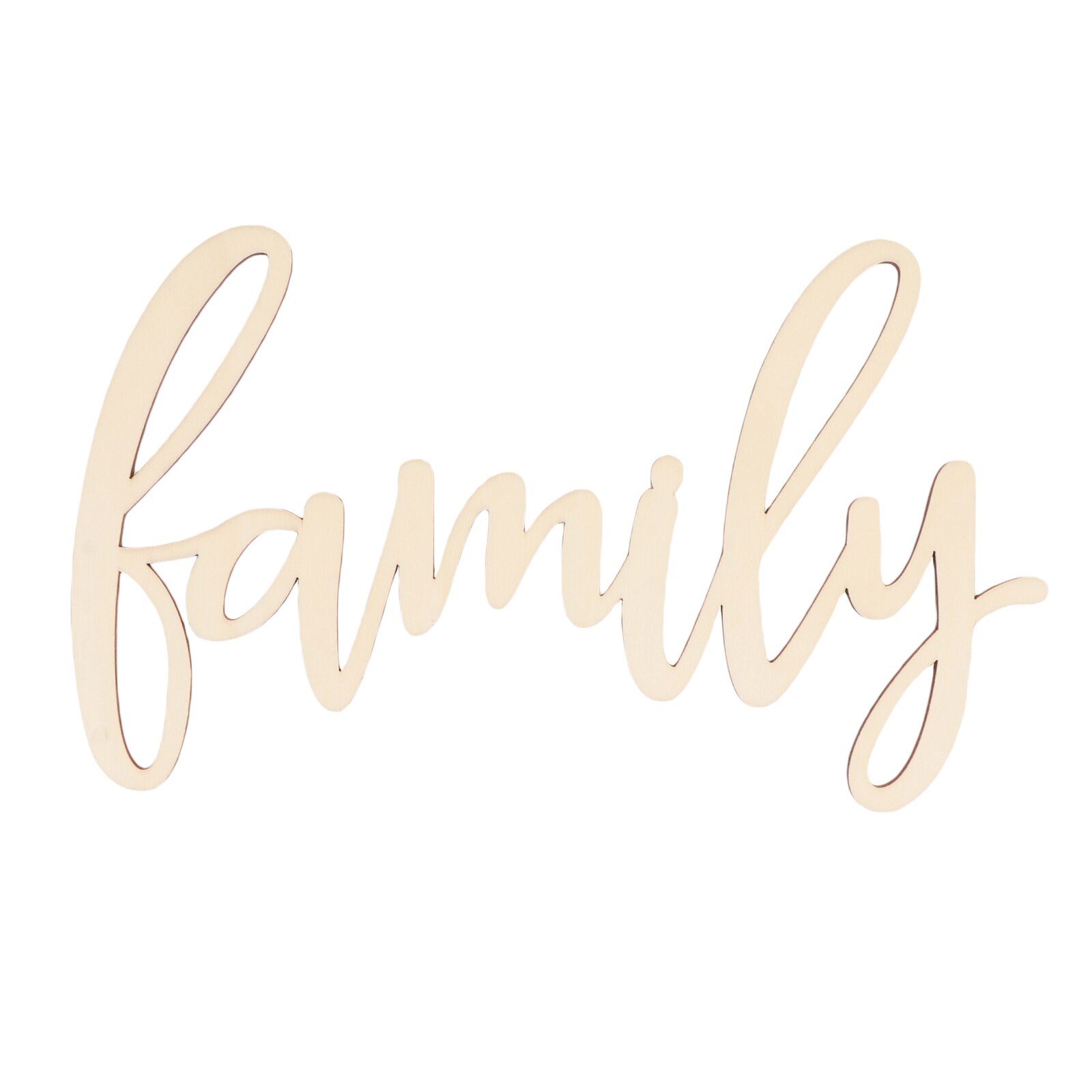 Family Wood Sign Home Décor Wall Art Unfinished 30.5x18x0.4cm: Default Title