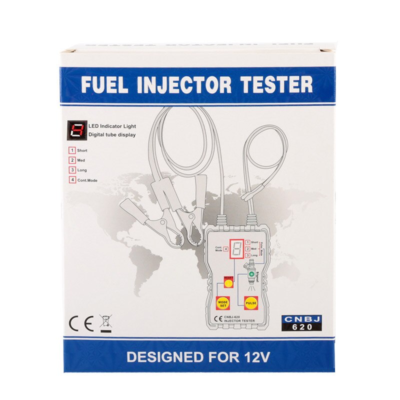 Automotive Injector Tester 12V 4 Pulse Modi Handheld Auto Voertuig Fuel Pressure System Diagnostic Tool