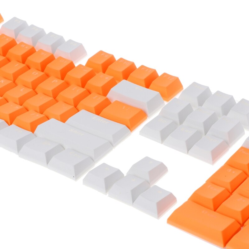 Translucent Double Shot PBT Keycaps - 104 Keys - Backlit for Cherry MX Mechanical Keyboard Switches