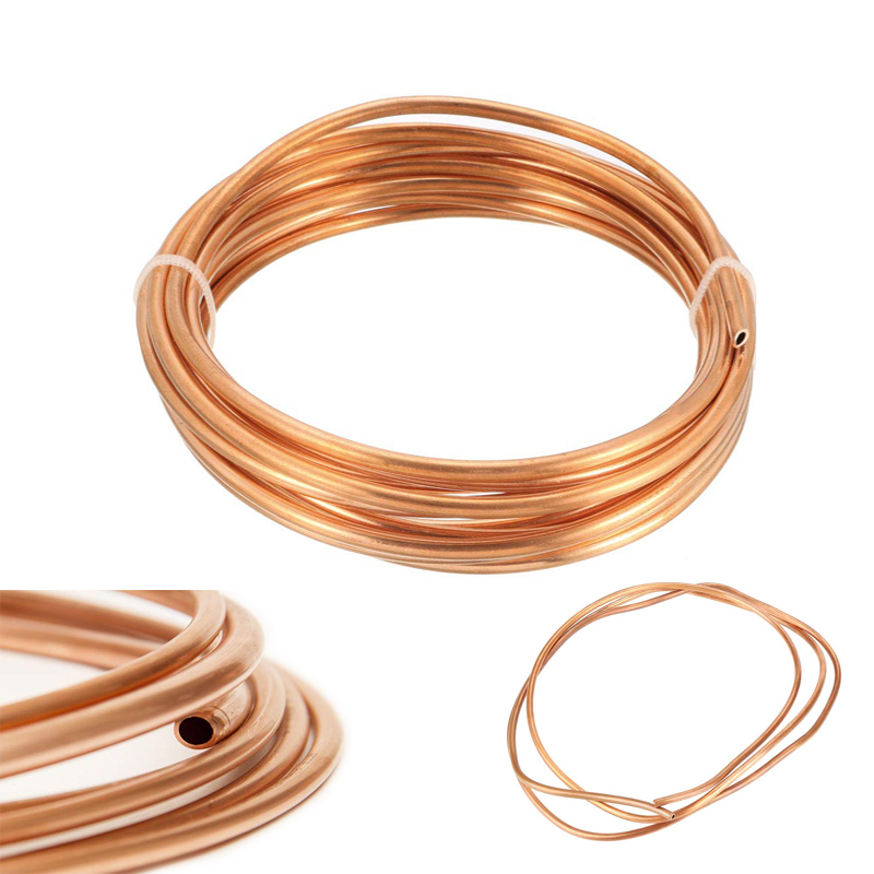 1M soft copper tube copper coil tube OD 2~8mm ID 1~6mm pure copper wire pipe air conditioning and refrigeration pipe handicrafts