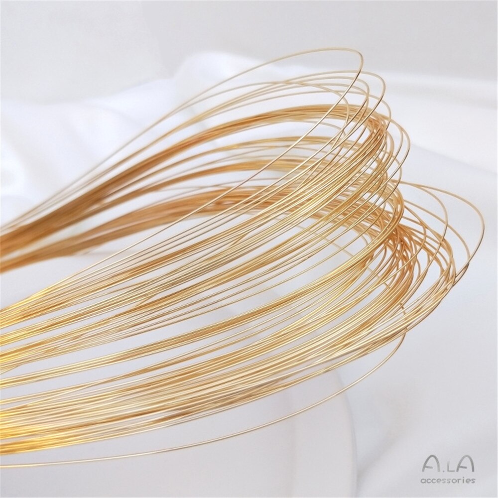 14K vergulde zachte draad niet peeling gouden draad handmatig opwinden diy eerste sieraden