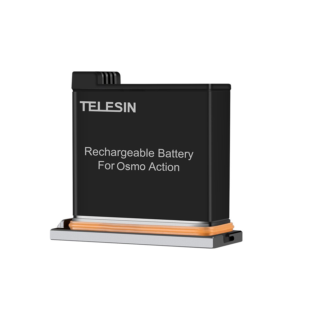 TELESIN 1300mAh Battery + 3 Slots Battery Storage Smart Charger TF Card Storage Box for DJI Osmo Action Camera Accessories