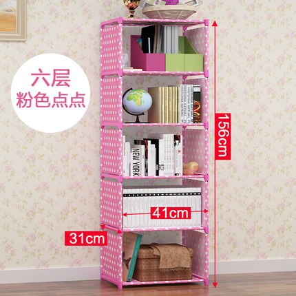 Einfache bücherregal Stärken sterben lagerung schränke freundlicher bücherregal freie kombination Moderne lagerung schränke: rosa dot 5 schicht