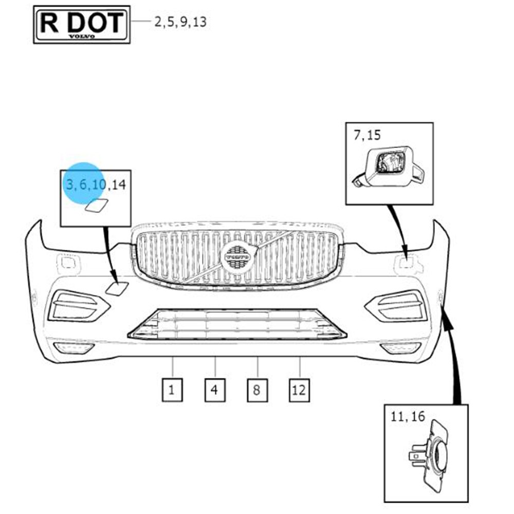 Auto Front Trekhaak Cover Past Voor Volvo XC60 39846406 1