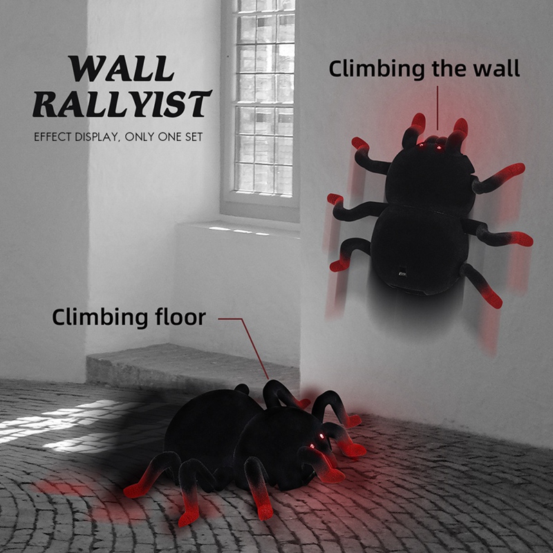 Simulazione 3D Spider acrobatica telecomando animale giocattolo auto giocattolo ingannevoli giocattolo Horror rotazione a 360 gradi con luce a LED