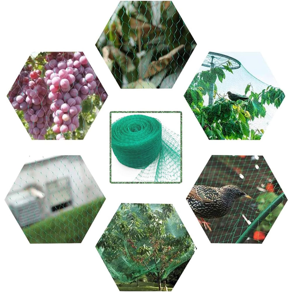 Red de protección antiaves verde de 5/10m, malla para plantas de jardín, protege plantas y árboles frutales de pájaros, ciervos, aves de corral, la mejor esgrima