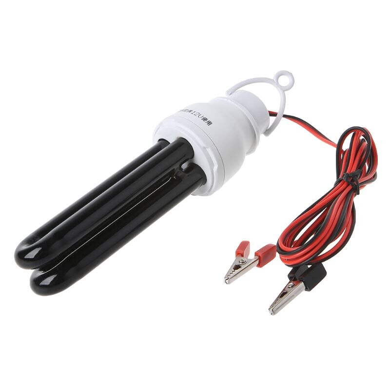 1 Set UV Light 12V 20W Black Light Bulb Spiral Energy Saving Purple Light Farm Agriculture Insect Trap Lights Ultraviolet