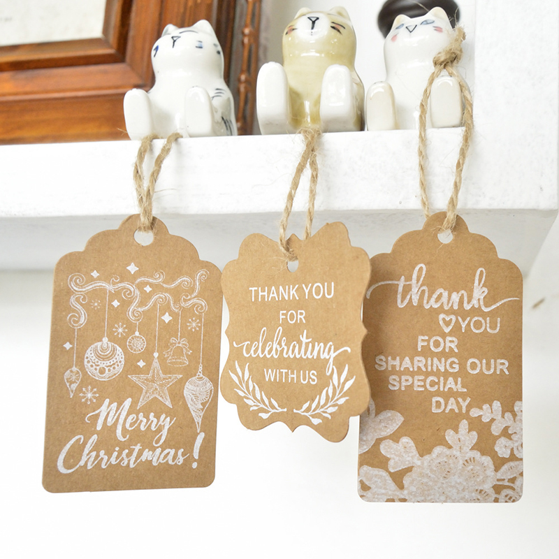 25 pièces Multi Style Kraft papier étiquettes bricolage artisanat à la main bouteille carte étiquette volante avec des étiquettes de corde emballage fournitures