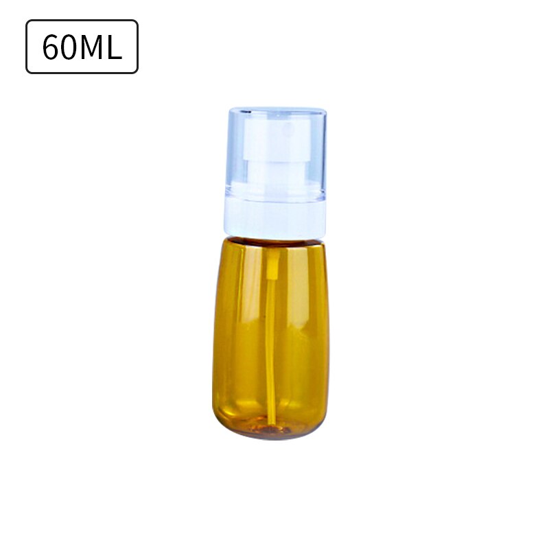 30ml/60ml 1pc genomskinliga sprayflaskor av plast bärbara reseflaskor små påfyllningsbara behållare tomma kosmetiska behållare: 60ml spray orange