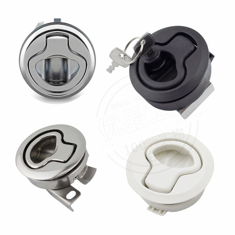 Stainless steel round lock car door inside and outside double door lock pull ring hand lock pull buckle lock